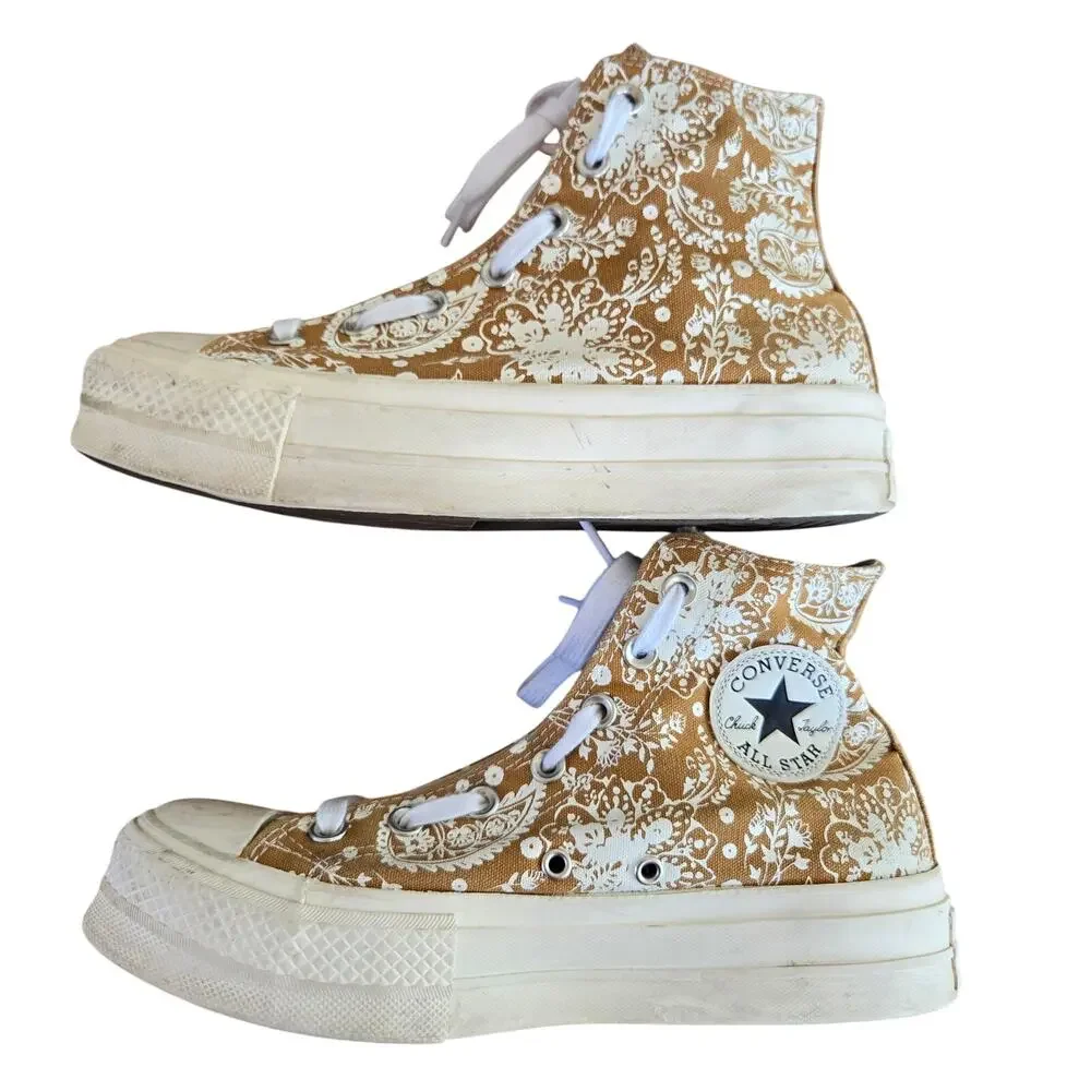 Floral and Paisley Converse High Tops Size 8